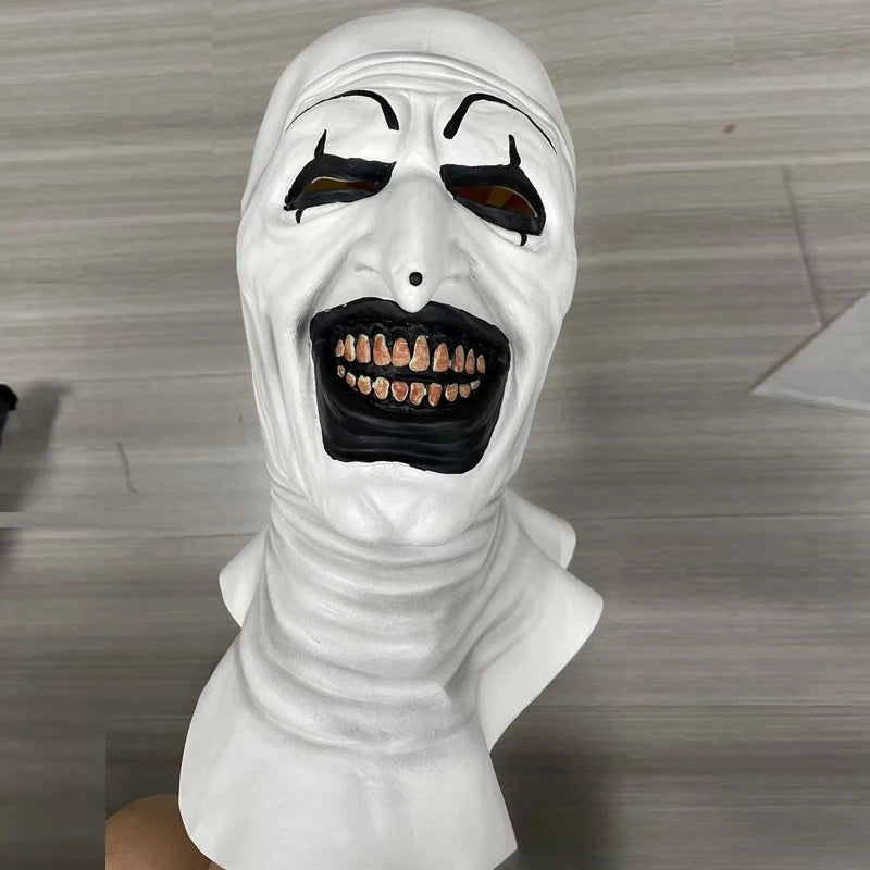 Art The Clown Cosplay Movie Terrifier 2 Art The Clown Cosplay Costume Jumpsuit Mask Halloween Costumes Mask for Men Women - Big Tim's Magic Emporium