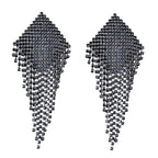 Sparkly Rhinestone Tassel Reusable Nipple Pasties Self-Adhesive Breast Covers