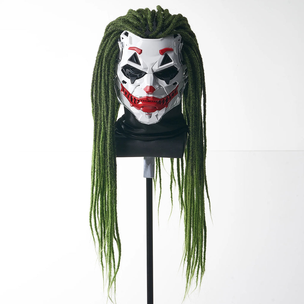 Joker Masks Cyberpunk Masks Clown Braids 2d Cosplay Resin Custom Products Halloween Anime Role-Playing Props And Gifts Toys - Big Tim's Magic Emporium