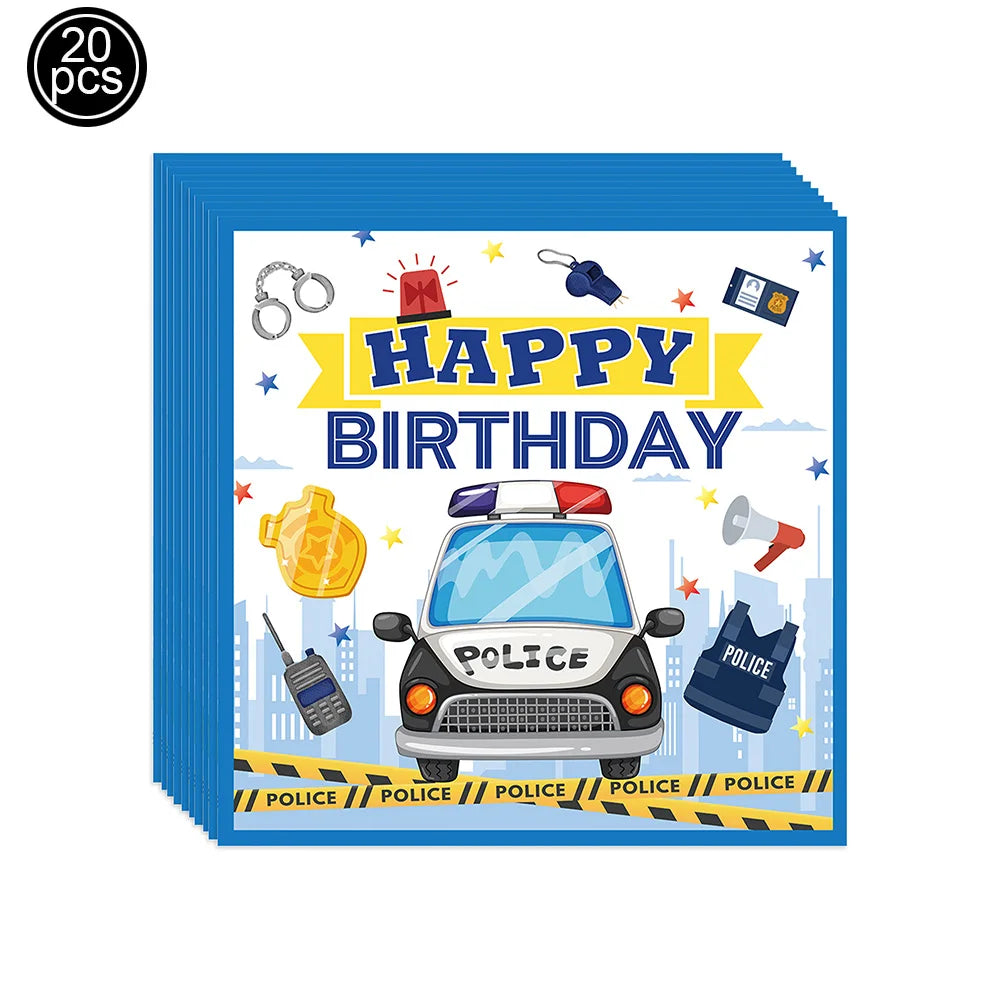 Police Party Foil Balloons Children Gifts Boys Birthday Balloons Police Party Supplies Birthday Party Police Themed Party Decors - Big Tim's Magic Emporium