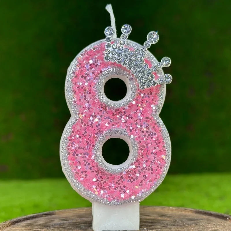 Cake Party Decoration DIY Birthday, Crown Creative Digital Birthday Candles
