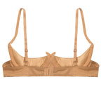 Satin Underwire Half-Cup Push-Up Bra