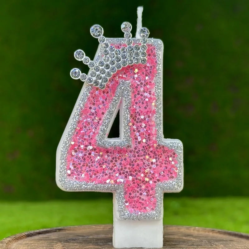 Cake Party Decoration DIY Birthday, Crown Creative Digital Birthday Candles