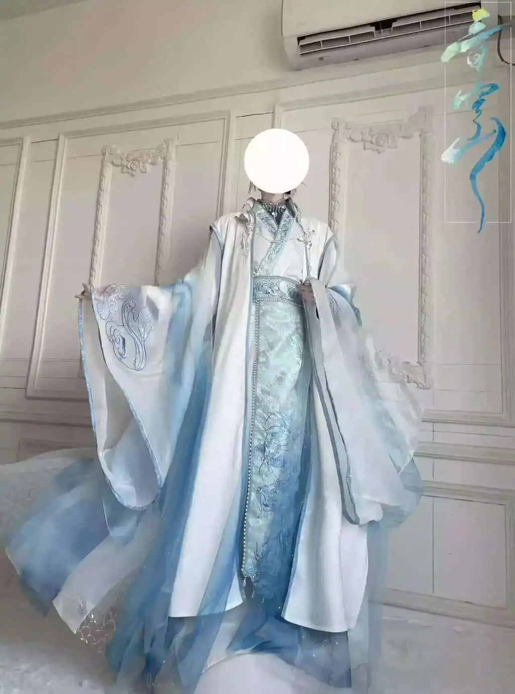 Nezha Aobing Cosplay Costume Hanfu Uniform Horns Sticker Ao Bing Ancient Clothing Ne Zha 2 Halloween Women Men High Qualityv - Big Tim's Magic Emporium