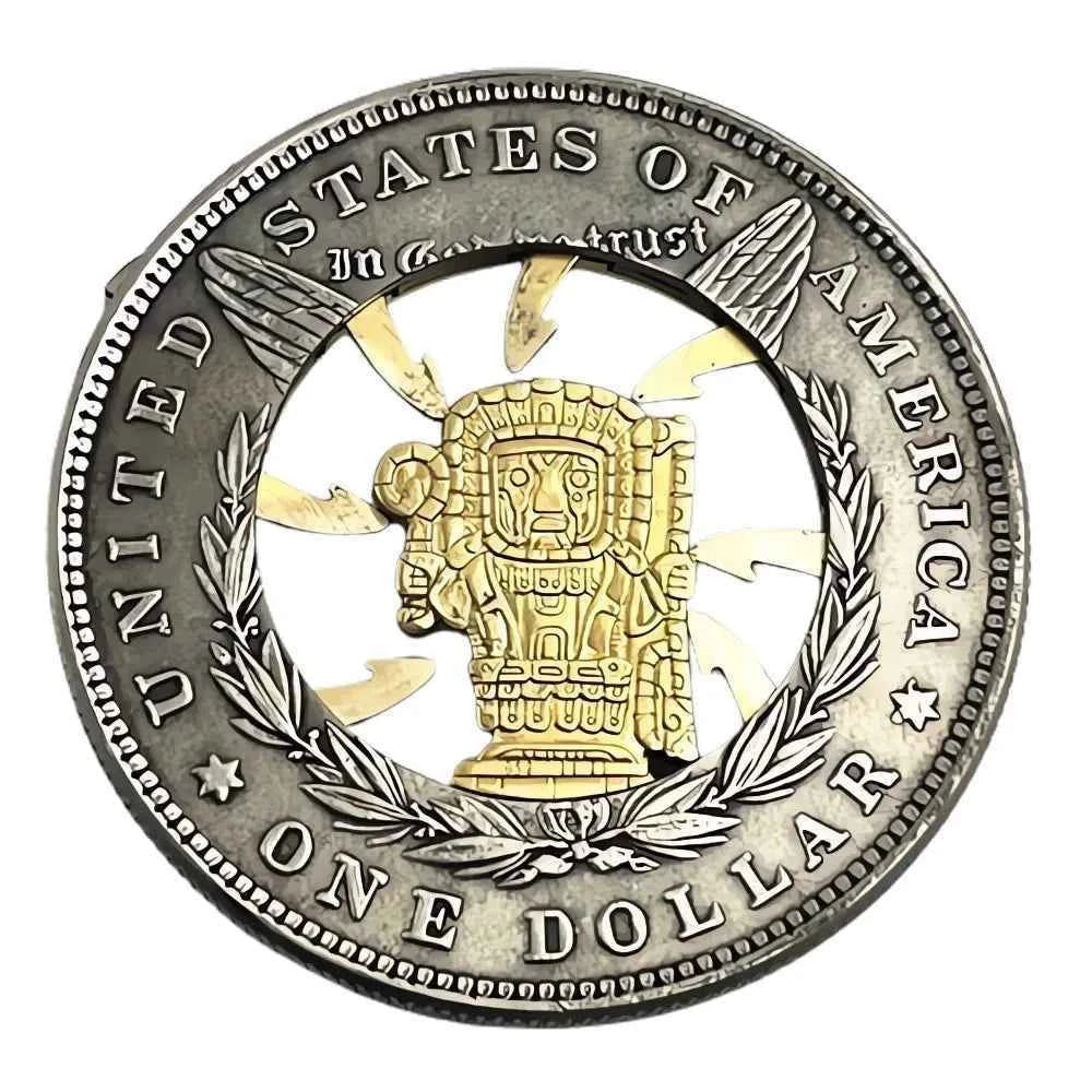 Movable Mechanism Coin Hobo Nickel 'Trap Coin' Morgan Dollar Roman Booteen Magic Coin Creative Gift