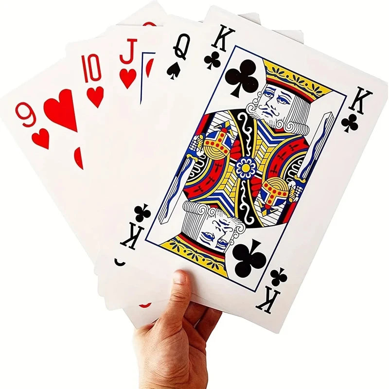 Super Jumbo Oversized Playing Cards 4x Larger 54 CardsCarnival Wedding Birthday Party Favors Board Games For Adults And Family
