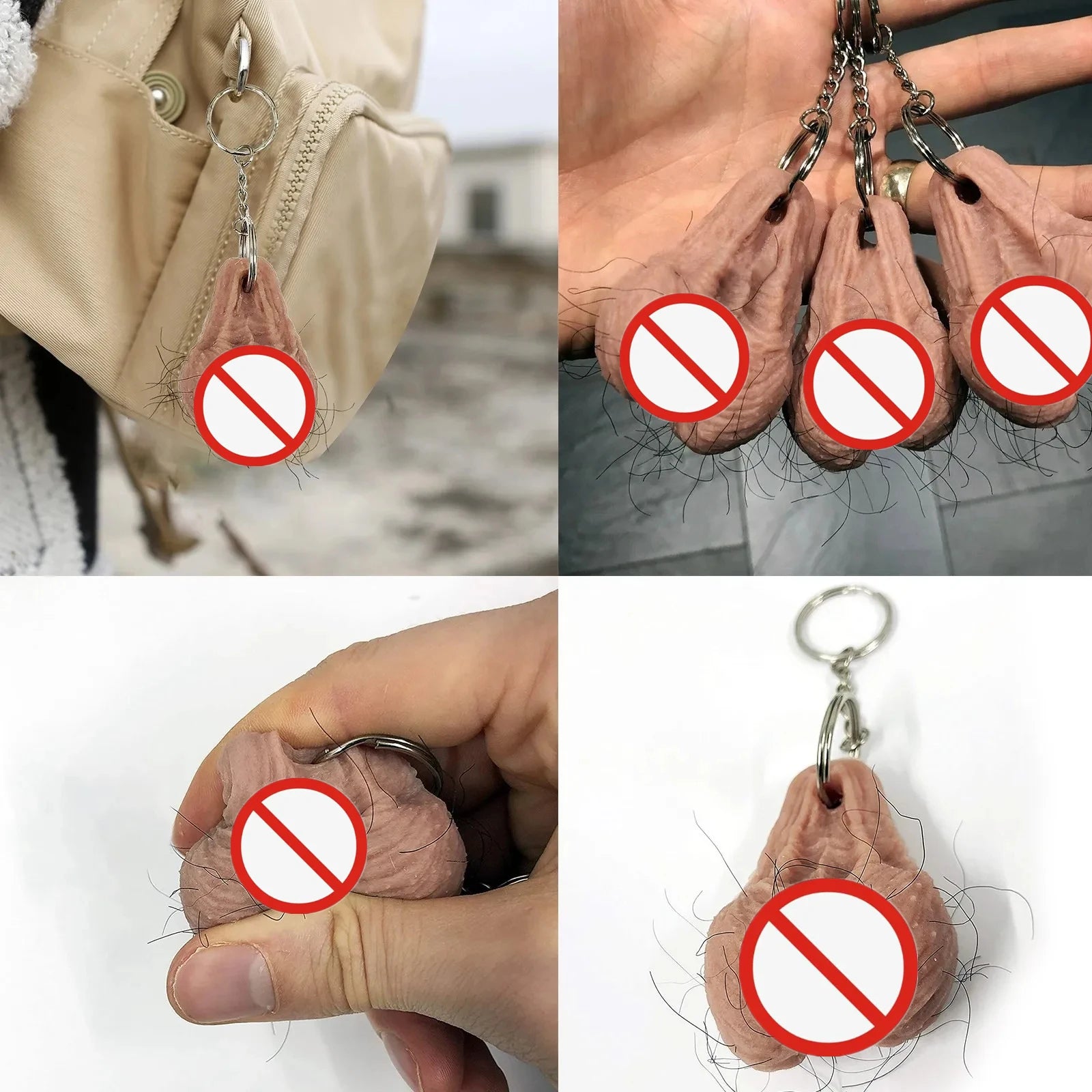 Funny Keychain Cute Car Keyrings, Funny Hairy Keyring Key Chain, Best Gag Christmas Birthday Gifts for Men Women Friends - Big Tim's Magic Emporium