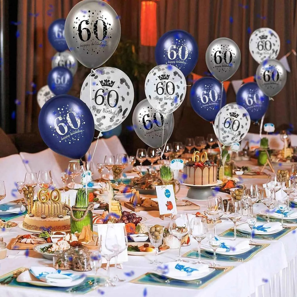 15Pcs 12 Inch 18th 21th 30th 40th 50th 60th 70th 80th Birthday Party Latex Balloons Anniversary Decoration Indoor Outdoor Decor