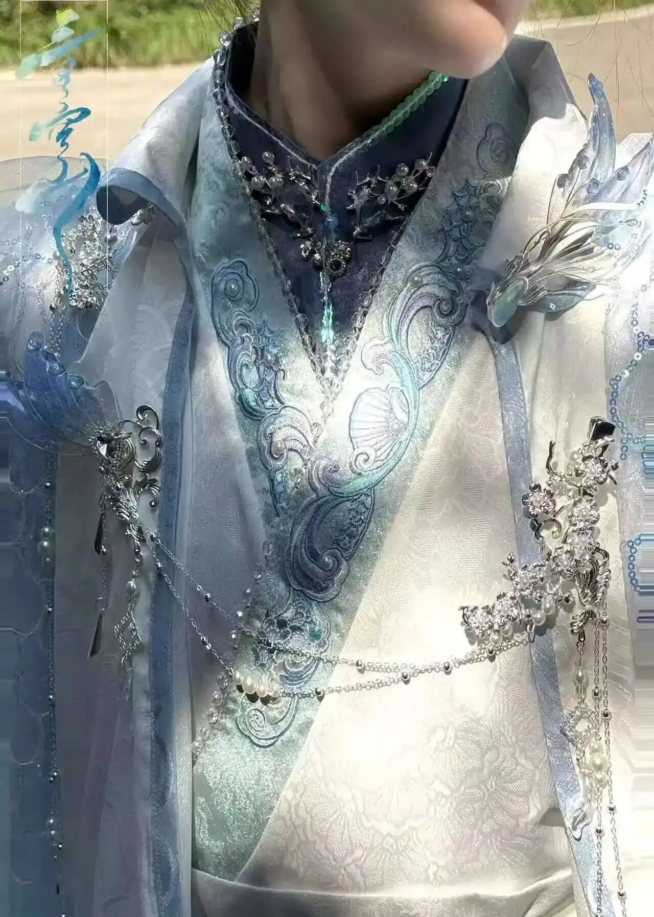 Nezha Aobing Cosplay Costume Hanfu Uniform Horns Sticker Ao Bing Ancient Clothing Ne Zha 2 Halloween Women Men High Qualityv - Big Tim's Magic Emporium