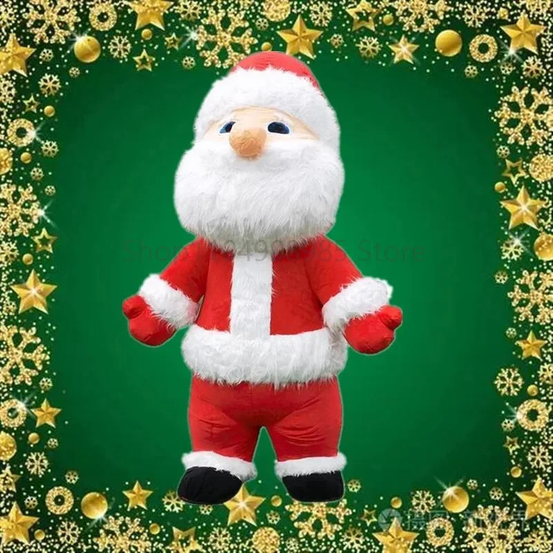 Inflatable Santa Claus Snowman Deer Mascot Costume Adult Fancy Dress Christmas Party Kawaii Mascot Costume Carnival Costumes - Big Tim's Magic Emporium