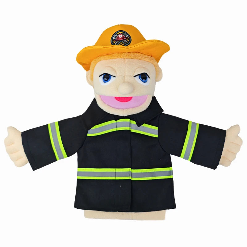 Cute Cartoon Profession Series Hand Puppet Plush Doctor Police Officer Nurse Teacher Job Puppet Ventriloquism Doll - Big Tim's Magic Emporium