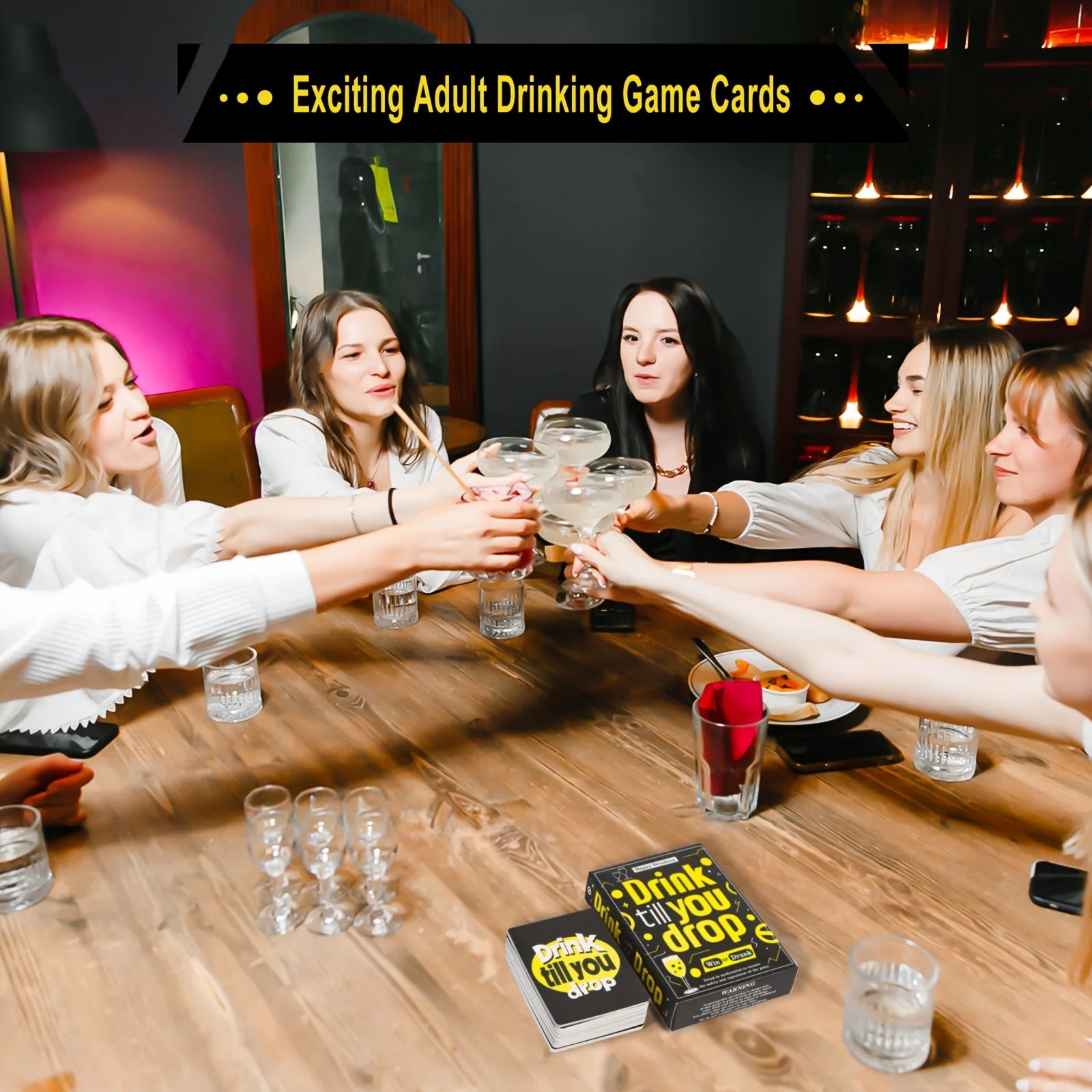 Drink Till You Drop Party Board Game Cards – Fun Social Drinking Game for Family Gatherings, Friend Gatherings & Team Building - Big Tim's Magic Emporium