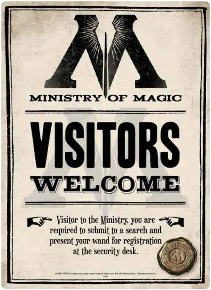 Tin Sign Small - (Ministry Of Magic)