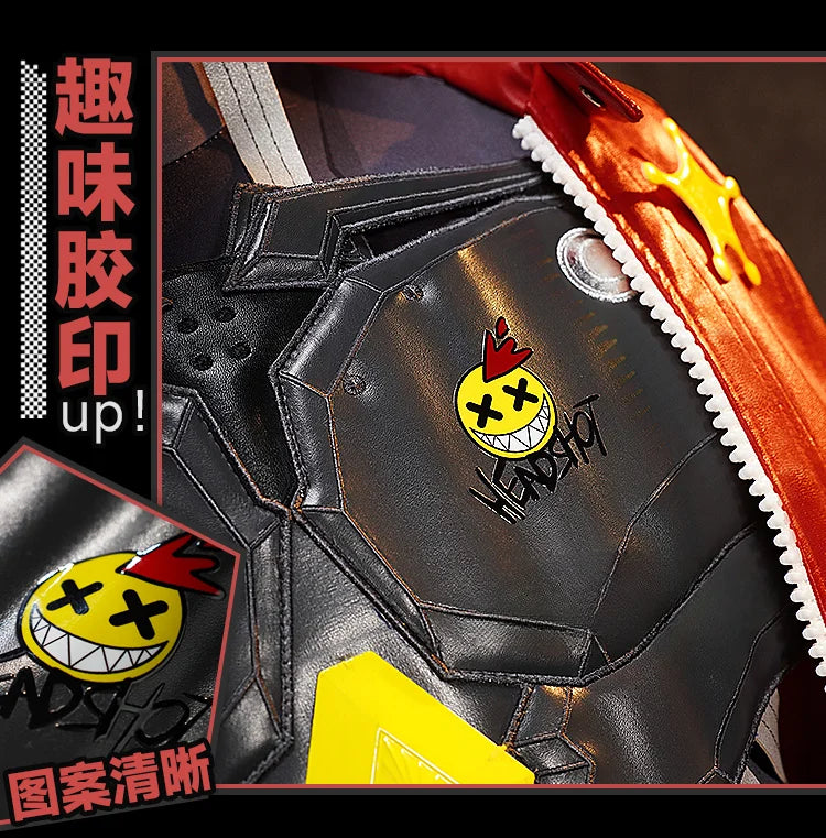 Billy Kid Cosplay Costume Face Cover Lighted Mask Game Zenless Zone Zero Cunning Hares Leather Uniform Halloween Party Men - Big Tim's Magic Emporium