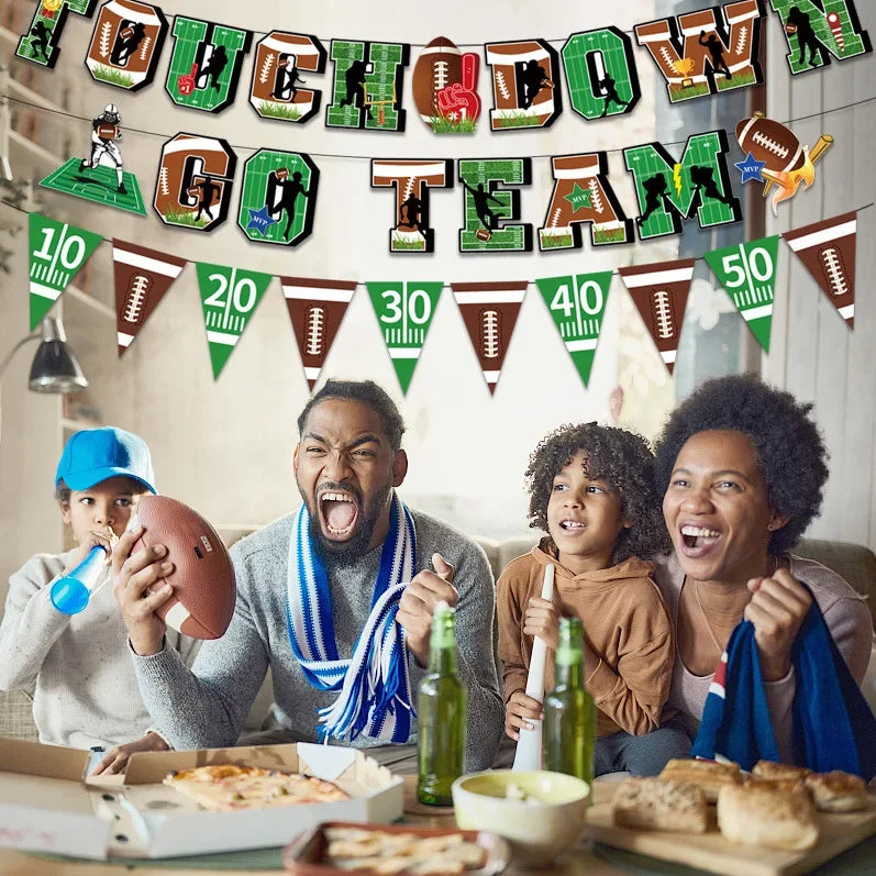 Super Bowl Rugby American Football Children's Birthday Party Paper Decoration Party Supplies Party Supplies Party Decorations - Big Tim's Magic Emporium