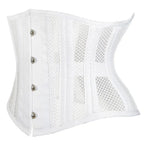 Steel Boned Mesh Short Torso Waspie Corset & Breathable Waist Cincher