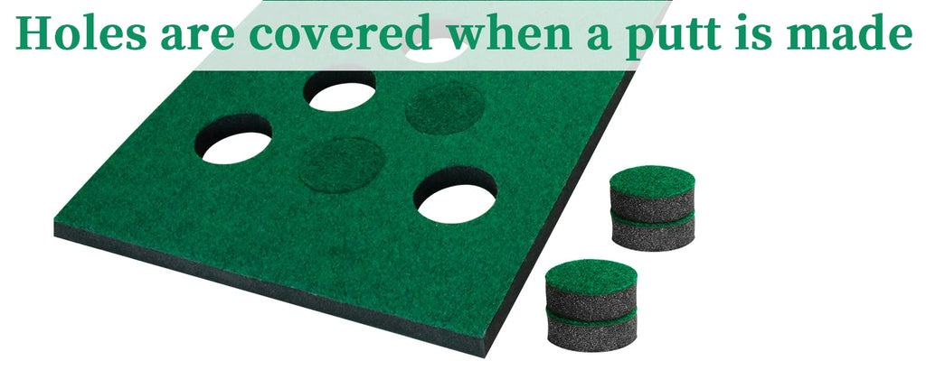 Golf Pong Putting Game Set with Front Border for Indoor & Outdoor,Training Aid for Backyard, Party, Office
