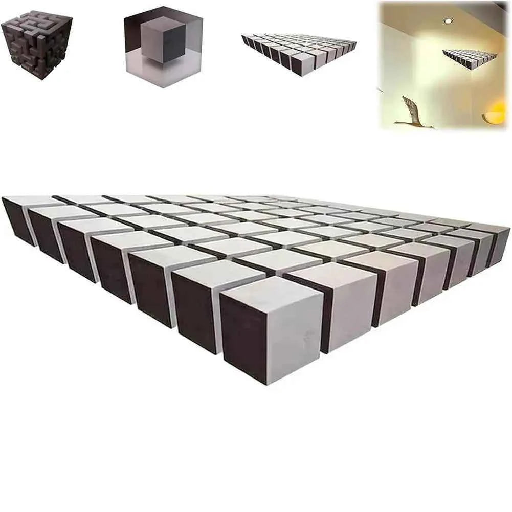 3D Optical Illusion Wallpaper High Quality Paper Easy Installation Modern Abstract Design for Living Room Bedroom Office Decor