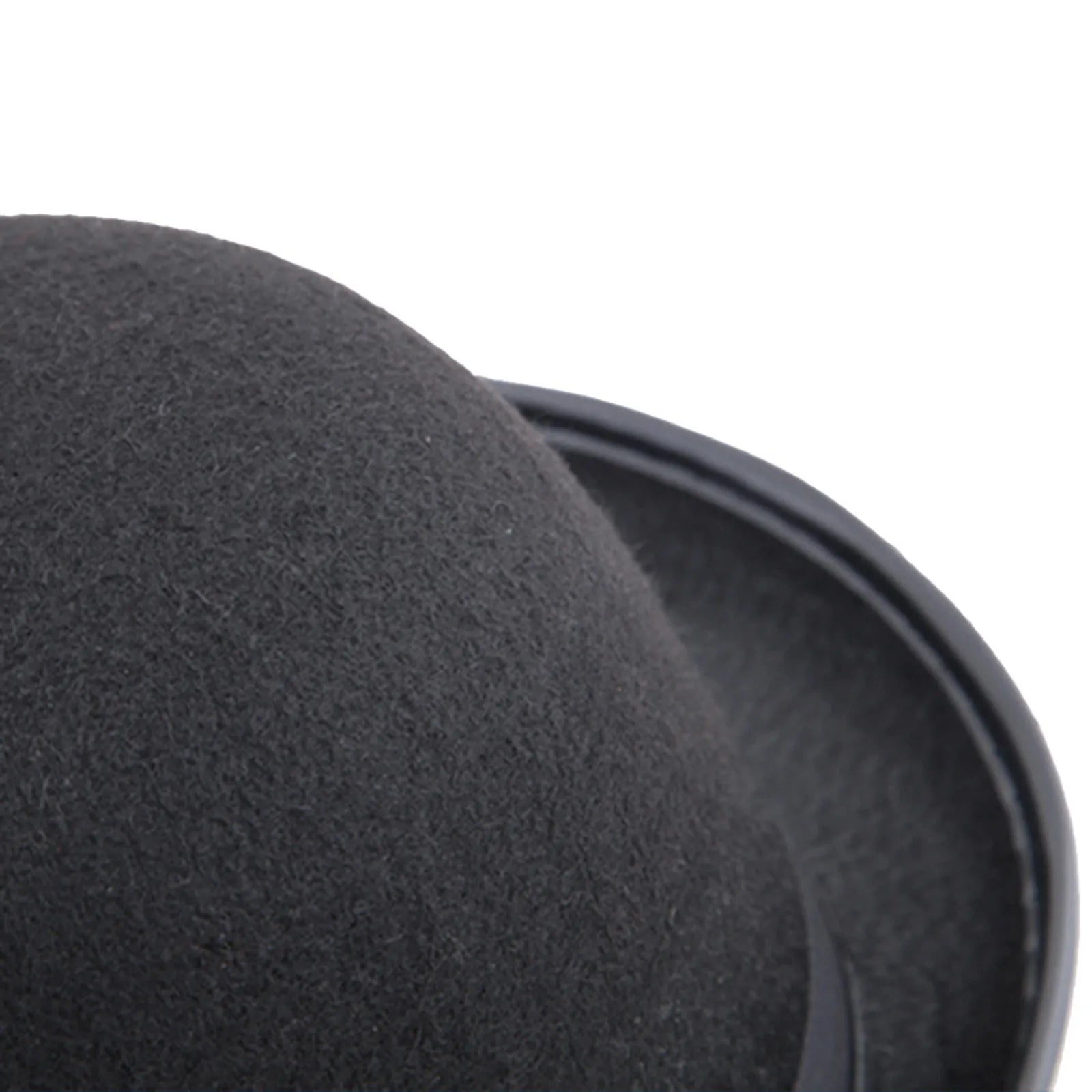 Pure Black Halloween Magic Hat With Hat Holder Cotton Bowler Hat Men'S Satin Hat Gentleman Clothing Gift For Men
