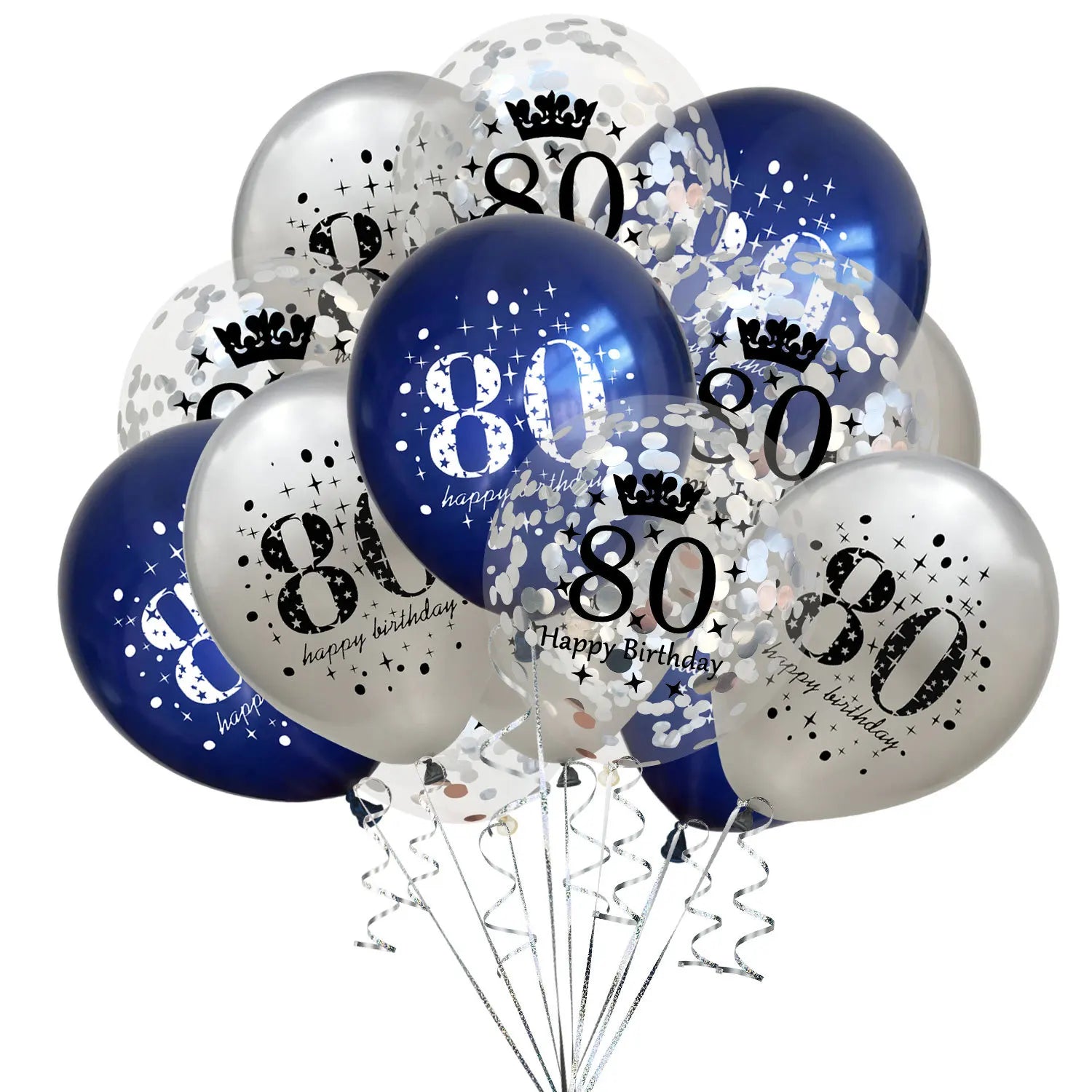 15Pcs 12 Inch 18th 21th 30th 40th 50th 60th 70th 80th Birthday Party Latex Balloons Anniversary Decoration Indoor Outdoor Decor