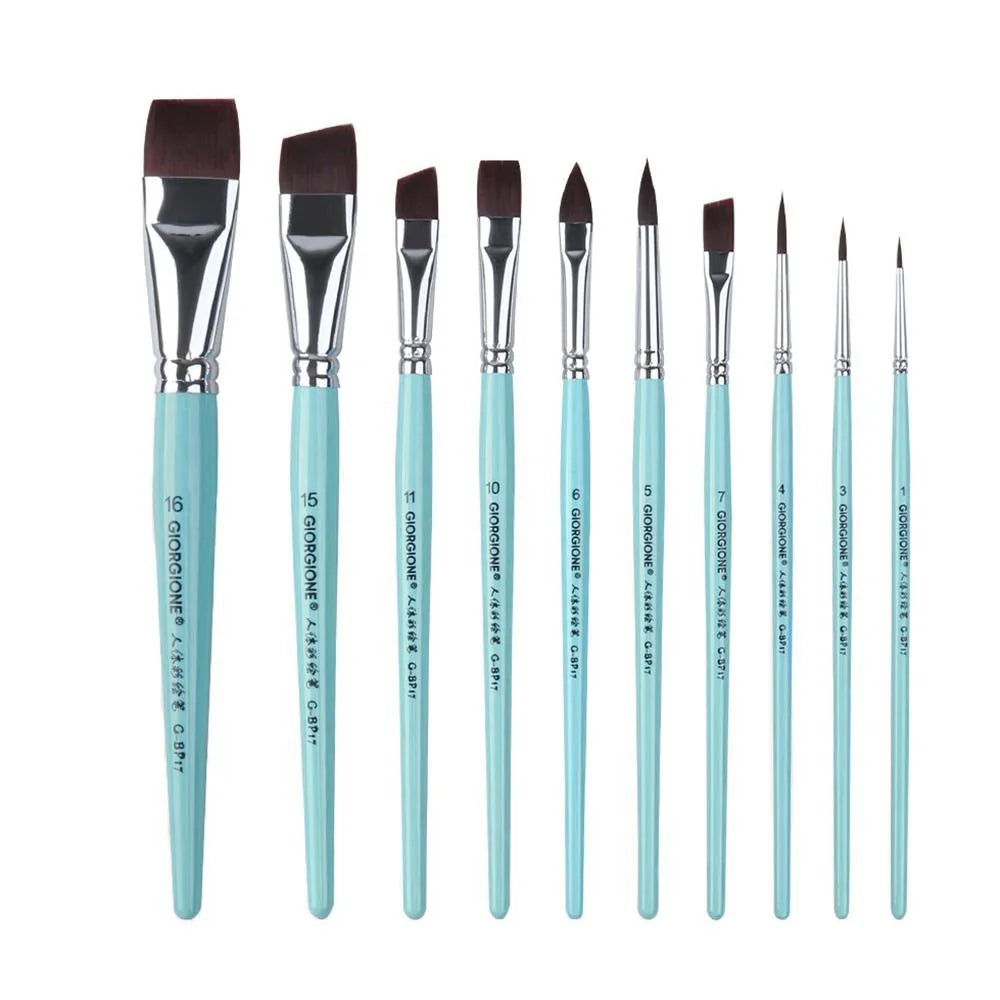 Body Pinting Face Body Art Paint Multifunctional Wooden Handle Drawing Art Pen with Storage Box Portable Oil Painting Brushes