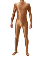 Candy Color Oil Glossy Full-Body Shaping Bodysuit Satin Smooth Leotard