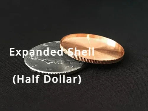 Magnetic Expanded Shell (Half Dollar) Magic Tricks Stage Magia Gimmick Illusion Props Vanishing Coin Magie Magicians - Big Tim's Magic Emporium