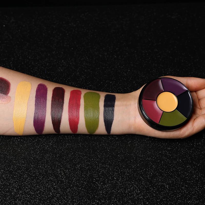 6 Colors Water-soluble Face Body Paint Palette Non-toxic Safe Tattoo Painting Face Painting Halloween Cosplay Makeup Props