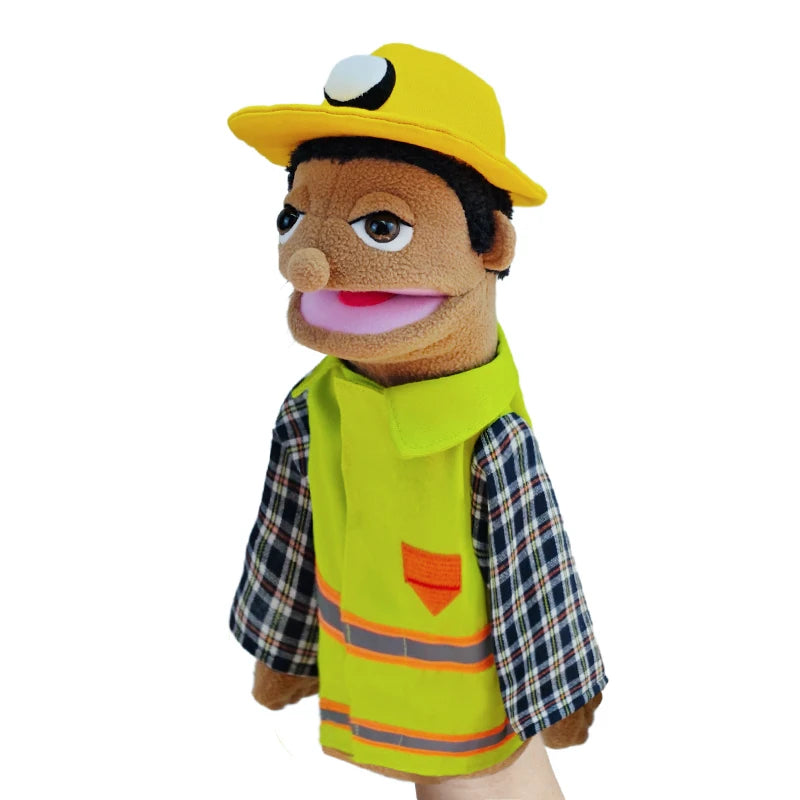 Cute Cartoon Profession Series Hand Puppet Plush Doctor Police Officer Nurse Teacher Job Puppet Ventriloquism Doll - Big Tim's Magic Emporium