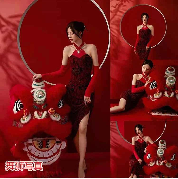 lion dance props complete set of lion dance adult full set of double single