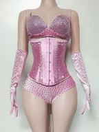 The Stardust Sugar Rush – Pink Feather & Glitter Stage Costume Set