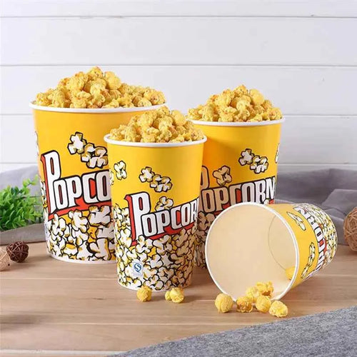 10pcs Popcorn Bucket Snack Cup Party Favor Container Movie Night Treat Box Plastic Dinnerware Set Candy Holder Kids Supplies