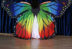 Vibrant Butterfly Belly Dance Wings with Telescopic Sticks Set