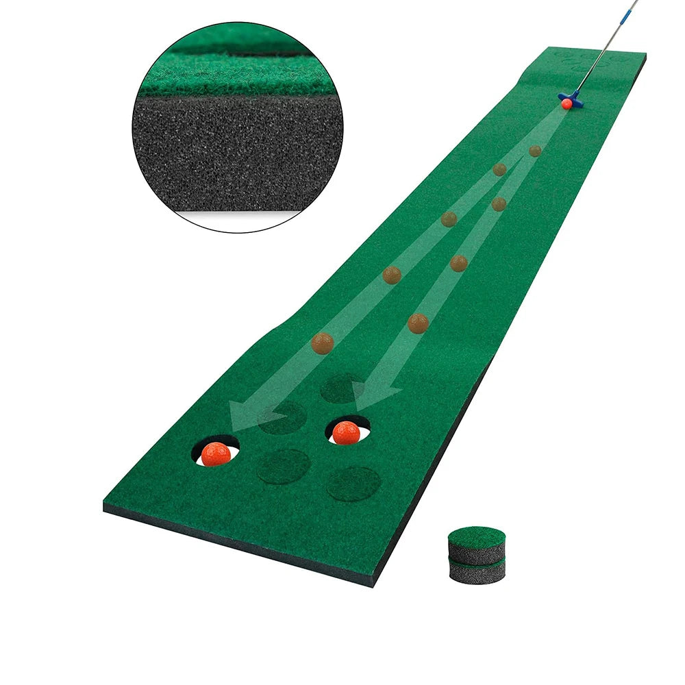 Golf Pong Putting Game Set with Front Border for Indoor & Outdoor,Training Aid for Backyard, Party, Office