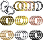Metal Spring O-Ring Snap Clasp Clips for Bags, Keychains & DIY Crafts