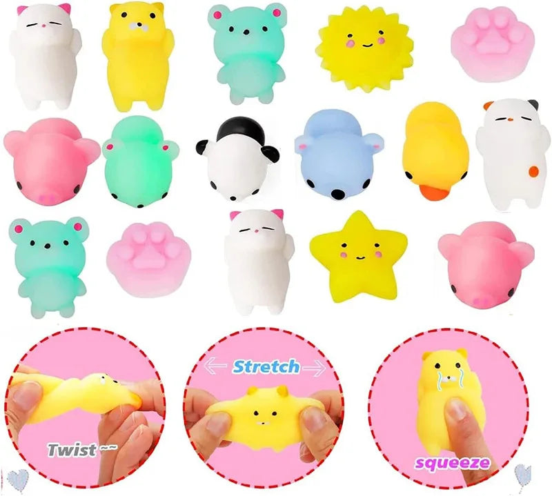 117/124Pc Kids Birthday Party Popular Pinata Stuffed Toy Finger Skateboard Tumbler Fidget Toys Carnival Prize Pinata Filler Gift
