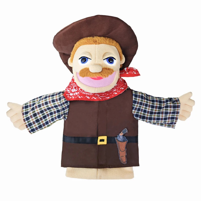 Cute Cartoon Profession Series Hand Puppet Plush Doctor Police Officer Nurse Teacher Job Puppet Ventriloquism Doll - Big Tim's Magic Emporium