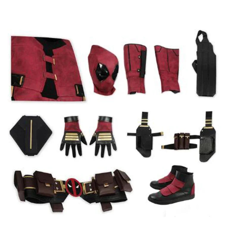 New Arrival DP3 Mr. Pool Cosplay Costume Hero Complete Clothes Red Leather Men Jumpsuit Halloween Carnival Christmas Outfit - Big Tim's Magic Emporium