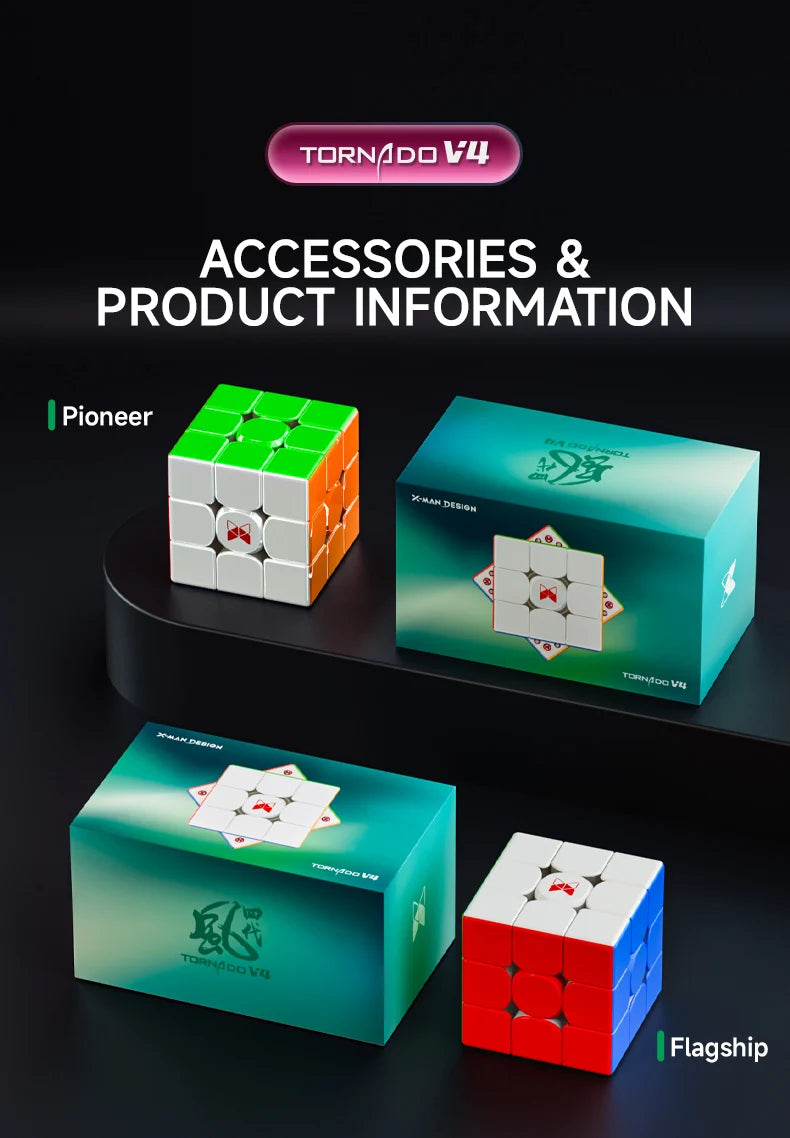 [JudyCube] Qiyi X-Man Tornado V4M Pioneer UV Version Magnetic Magic Speed Cube  Qiyi XMD Tornado V4 M Flagship 3x3x3