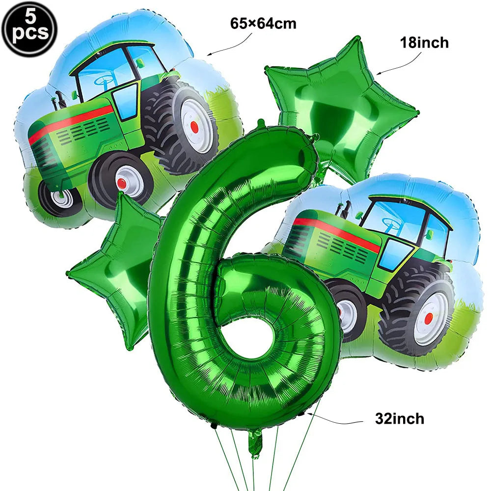 Tractor Party Paper Plates Cups Napkins Banner Tractor Birthday Party Supplies Tractor Themed Party Decor for Party Farm Party - Big Tim's Magic Emporium
