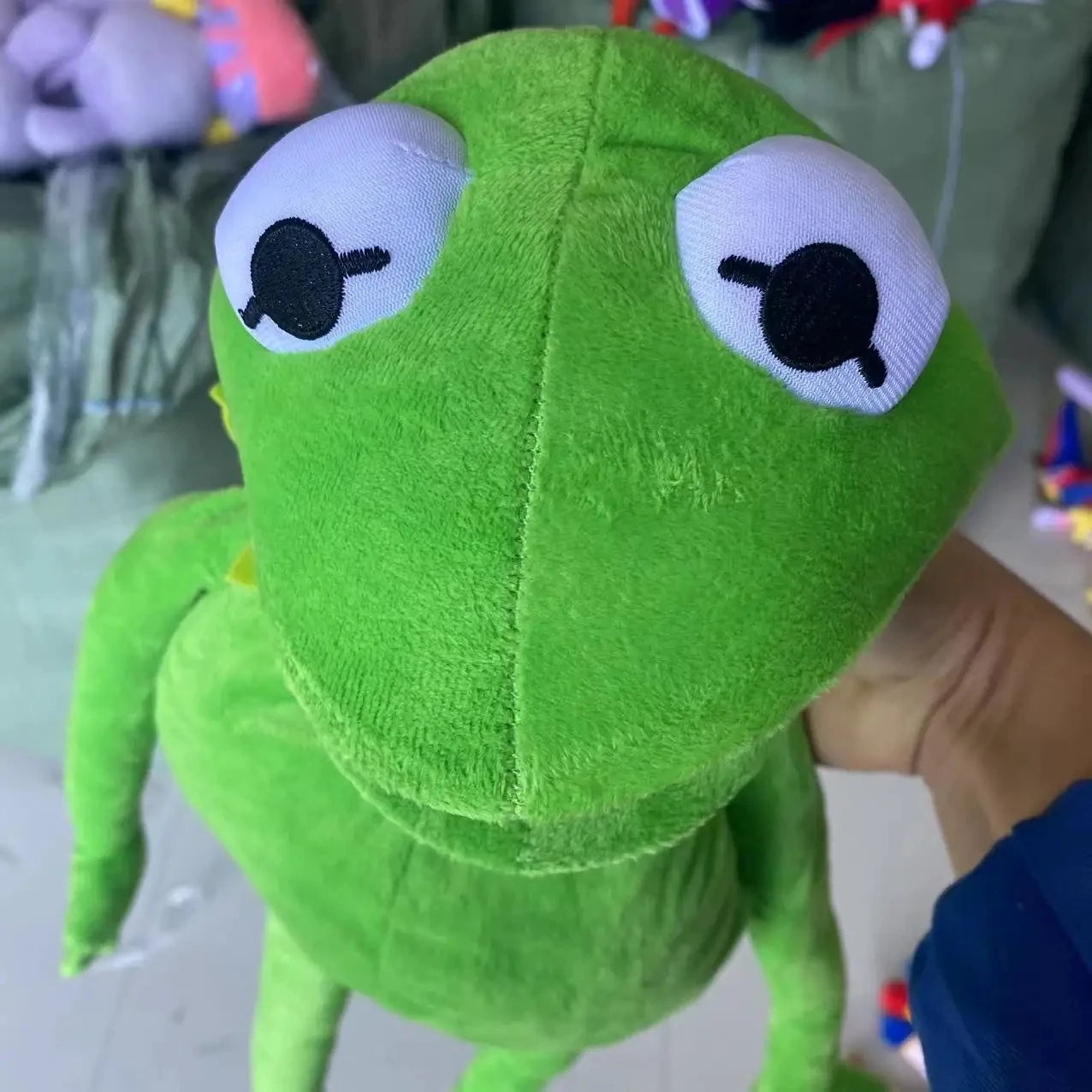 Kermit The Frog Funny Plush Doll Hand Puppet Schoolbag Frog Animal Plush Toy Big Doll Ventriloquist Performance Props For Baby - Big Tim's Magic Emporium