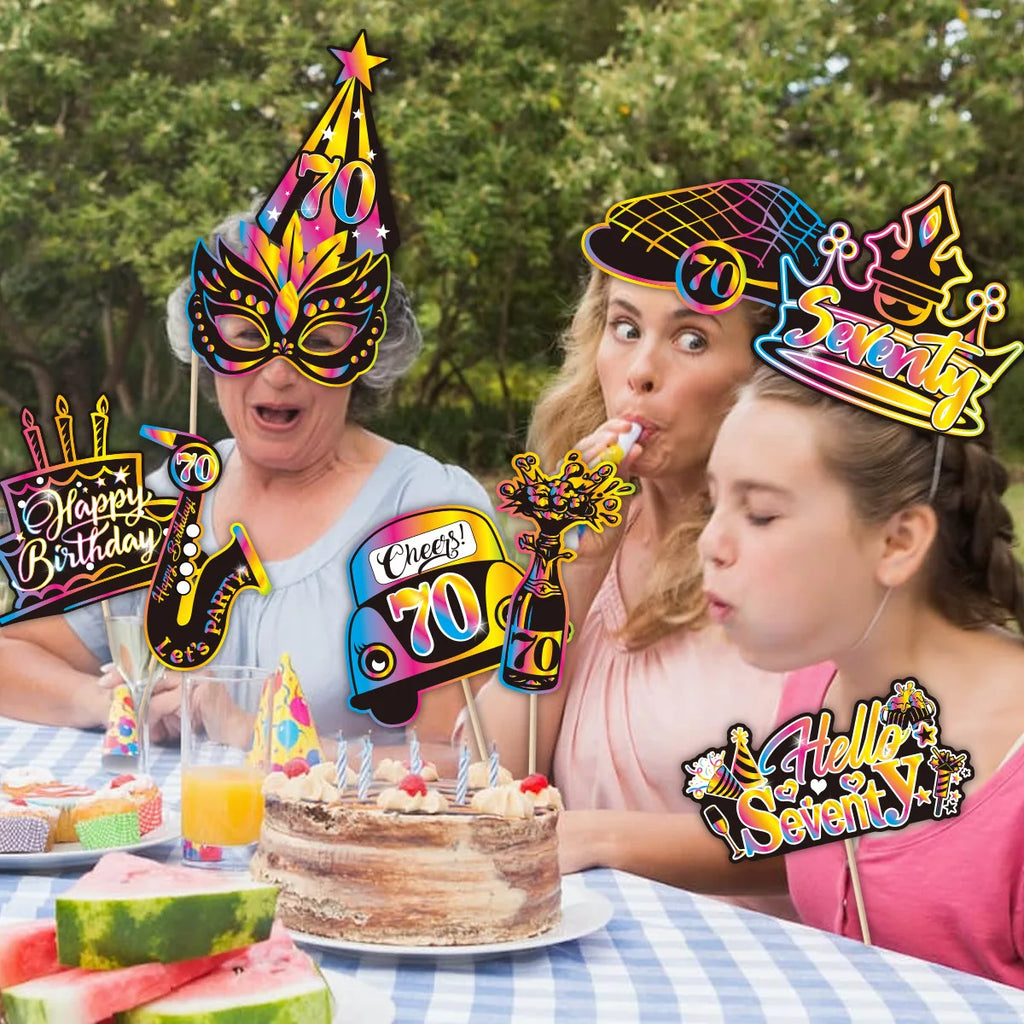Birthday Party Decoration Photo Props 30 40 50 Birthday Party Glasses Decoration