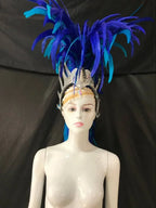 The Stardust Dynasty – Majestic Velvet & Feather Samba Masquerade Crown