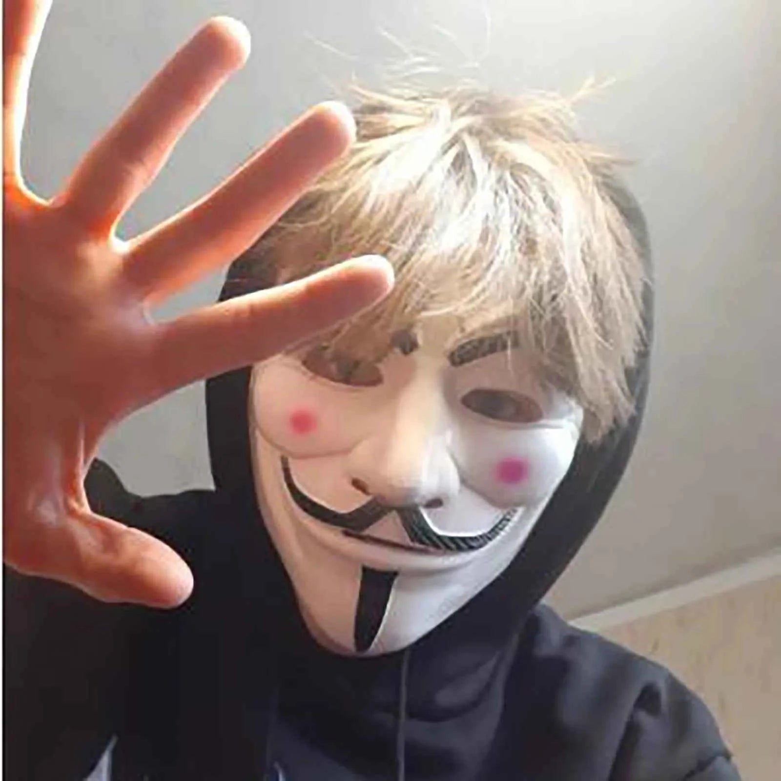 Movie Masquerade Anonymous Face Mask Halloween Party Cosplay Masks Props for Adult Kids Film Theme Mask Anime Costumes Supplies