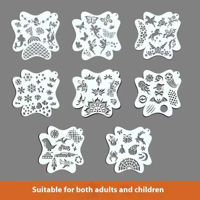Face Paint Stencils Professional Body Art Paint Stencils Reusable For Adults Kids Easily Use Templates For Parties Makeup Tools