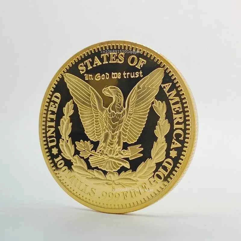 Fashion Morgan Dollar Coin Commemorative Coin Bitcoin Commemorative Medal Scenic Area Coin Home Activity Decoration Gift