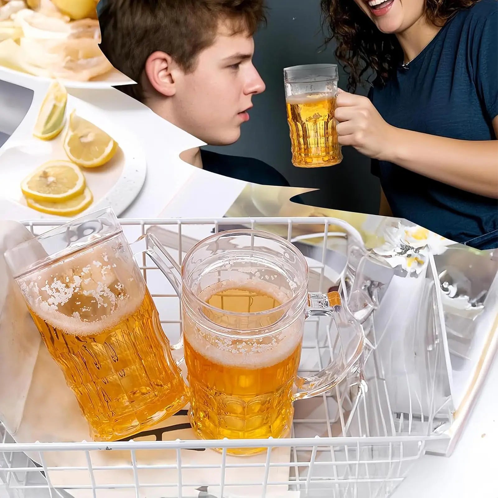 Fake Beer Mug Funny Water Cup, Novelty Prank Toy & Gag Gift for Adults Coworkers, Creative Desk Ornament for Office Home Decor - Big Tim's Magic Emporium