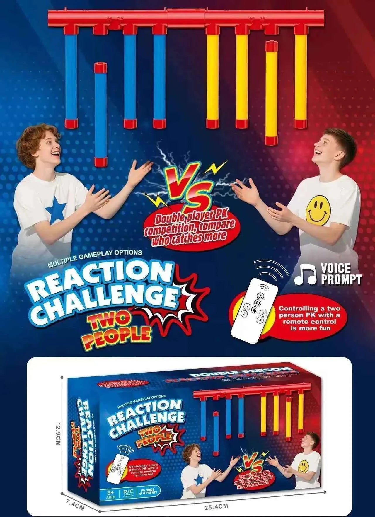 2-Player Challenge Falling Sticks Game for Training Reaction Ability Party Games Educational Parent-Child Interactive Toy Sports