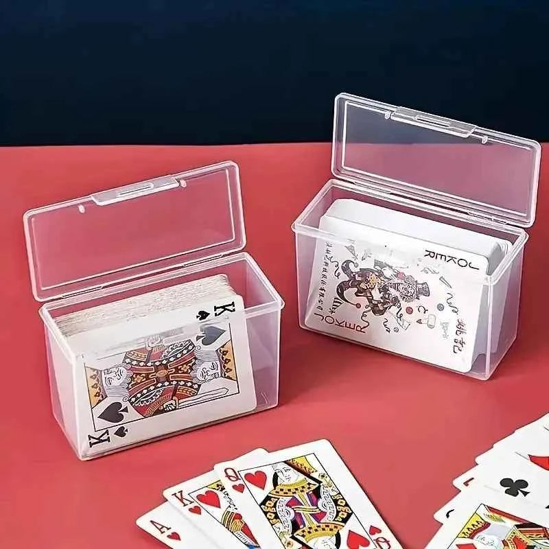 1/3pcs Playing Card Box, Clear Deck Case, Two Poker Images Can Be Placed (NO Cards) Christmas, Halloween, Thanksgiving Gift Part