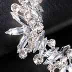 Geometric Tassel Ear Cuffs - No Piercing Clip-On Crystal Earrings for Women, Bridal & Party Jewelry